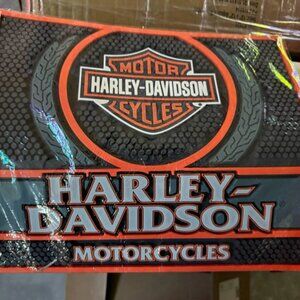 Biker Bar Mat – 12"x14" Rubber Drink Mat, Motorcycle Bar Accessory, Man Cave